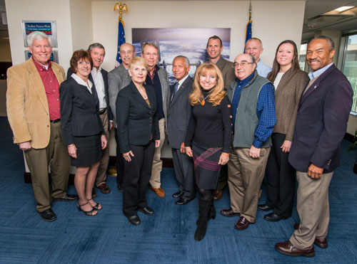 November 2014: ASAP Annual Report Writing Meeting at NASA HQ From left to right, Dr. George Nield, Dr. Patricia Sanders, John Frost, Dr. James Bagian, Paula Frankel (ASAP, Technical Writer), VADM Joseph Dyer, Charlie Bolden (NASA Administrator), Marian Norris (NASA ASAP Administrative Officer), Capt. Robert Conway, Dr. Don McErlean, Capt. Brent Jett, Jr., Harmony Myers (NASA ASAP Executive Director), Hon. Claude Bolton